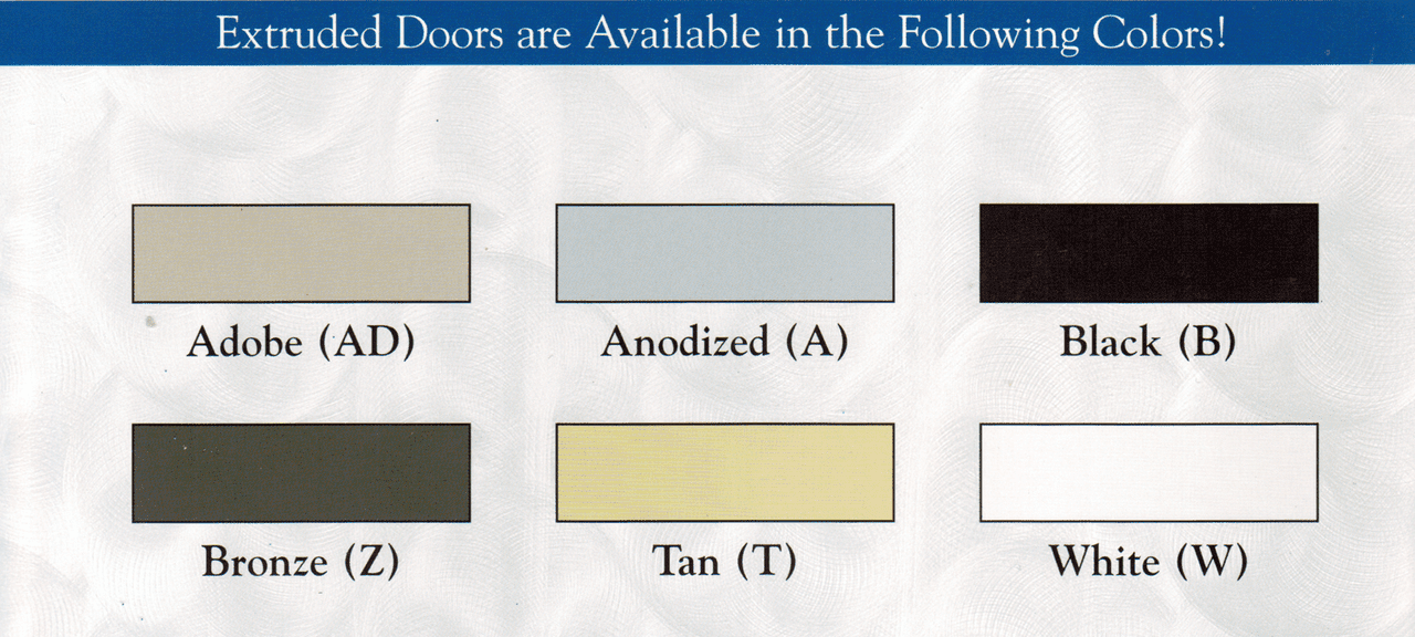 Several screen door color choices